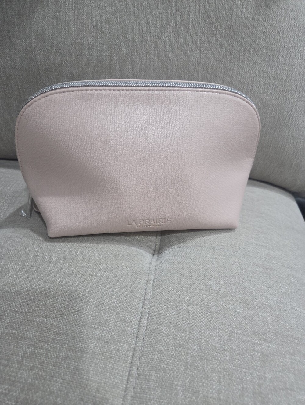 La Prairie Pink Leather Cosmetic Pouch
